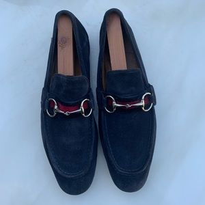 Gucci Blue Suede Loafer style Shoe 10 1/2